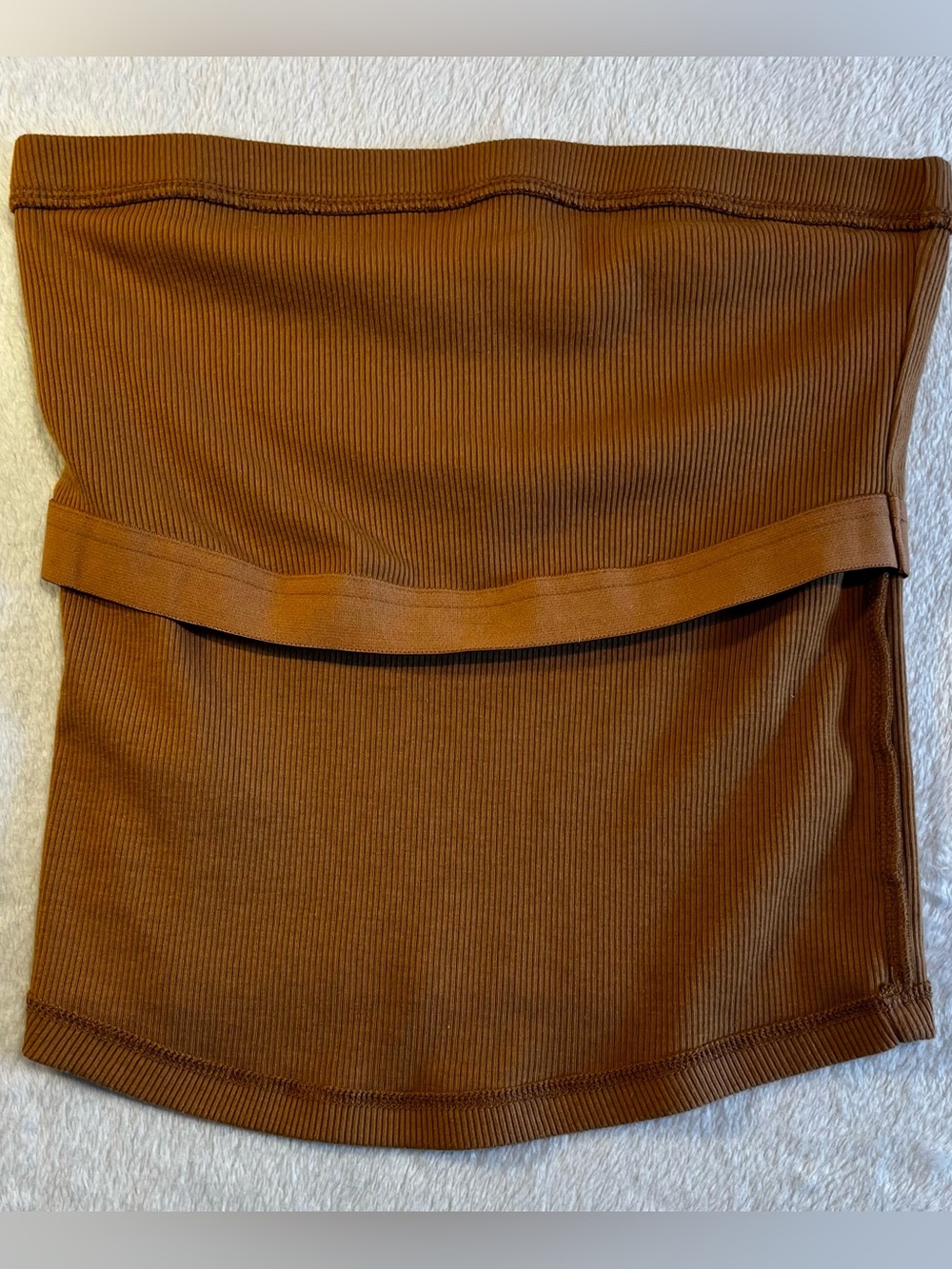 A New Day Brown Ribbed Tube Top - XS - Picture 5 of 9